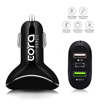 Ultra Powerful Three Port Car Charger
